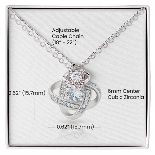 Love Knot Necklace (Yellow & White Gold Variants)