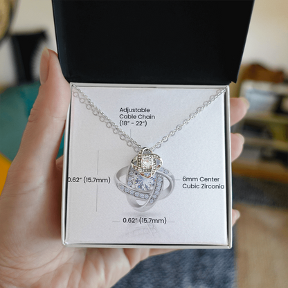 Love Knot Necklace (Yellow & White Gold Variants)