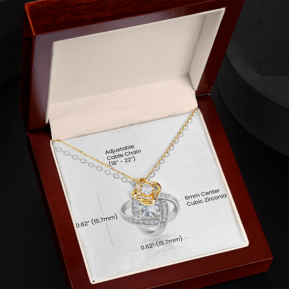 Love Knot Necklace (Yellow & White Gold Variants)