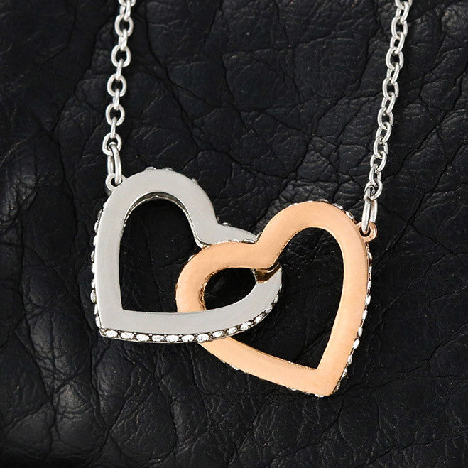 Interlocking Hearts Necklace (Yellow & White Gold Variants)